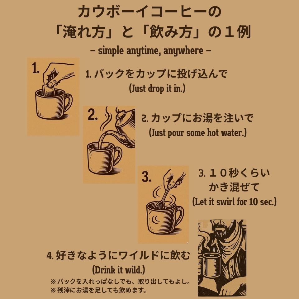 カビなしコーヒー カウボーイコーヒー（煮出し＋沈殿式 抽出法） コーヒーバッグ【浸漬式】お湯だけ3分 アウトドア キャンプ 粉漏れゼロ＆後片付け5秒｜This is Cowboy Coffee - Western Boiled Brew Style - SHIFTPOiNT｜公式ストア